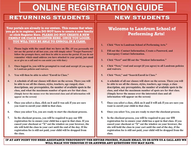 Landrum - Online Registration Guide